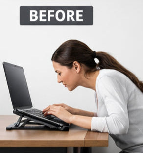 Adjustable Ergonomic Laptop Stand – Foldable Aluminum Desk Riser for Home & Office