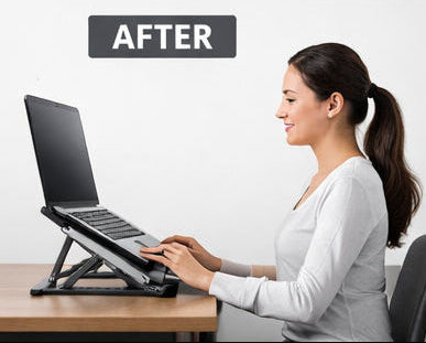 Adjustable Ergonomic Laptop Stand – Foldable Aluminum Desk Riser for Home & Office